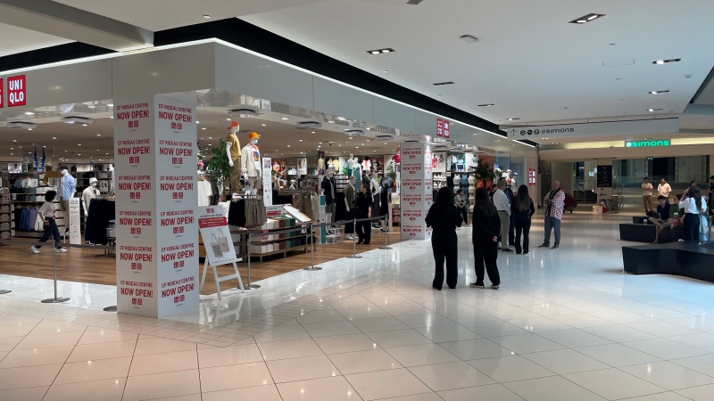 Uniqlo opened its first store in Ottawa on Friday, June 16, 2023. The 15,000-square-foot store is located on the third floor of the Rideau Centre. (Josh Pringle/CTV News Ottawa)