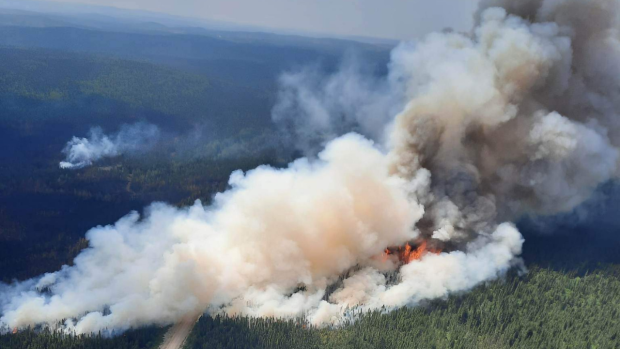 Wildfires continue to burn in Quebec and the government will expand the area of forest where access is banned on June 19, 2023. SOURCE: SOPFEU/Facebook