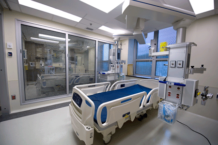 New rooms at the McGill University Health Centre's cardiology unit.
