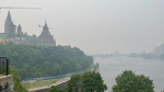 Smoky haze over the Ottawa River near Parliament. June 25, 2023. (Josh Pringle/CTV News Ottawa)