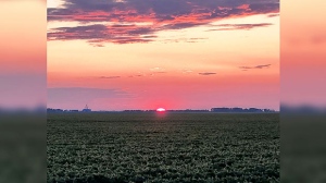 Beautiful Sunset from Morris MB. Photo by Josh Keck.