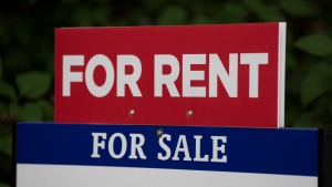 A realtors sign advertises a house as for sale or for rent, in Ottawa, Friday, June 9, 2023. THE CANADIAN PRESS/Adrian Wyld