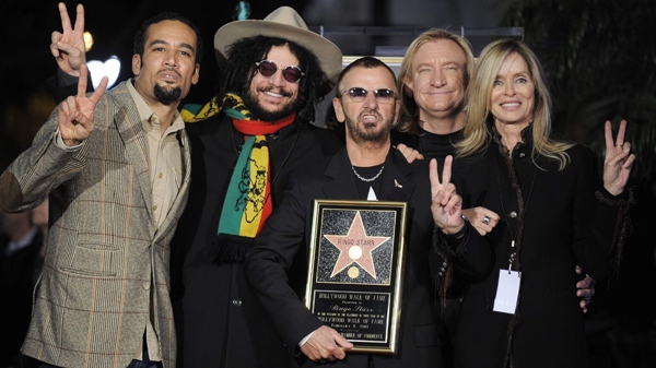 Star today. Звезду на аллее славы получил Ринго Старр. Ringo Starr febr. 2010 Walk of Fame Hollywood.