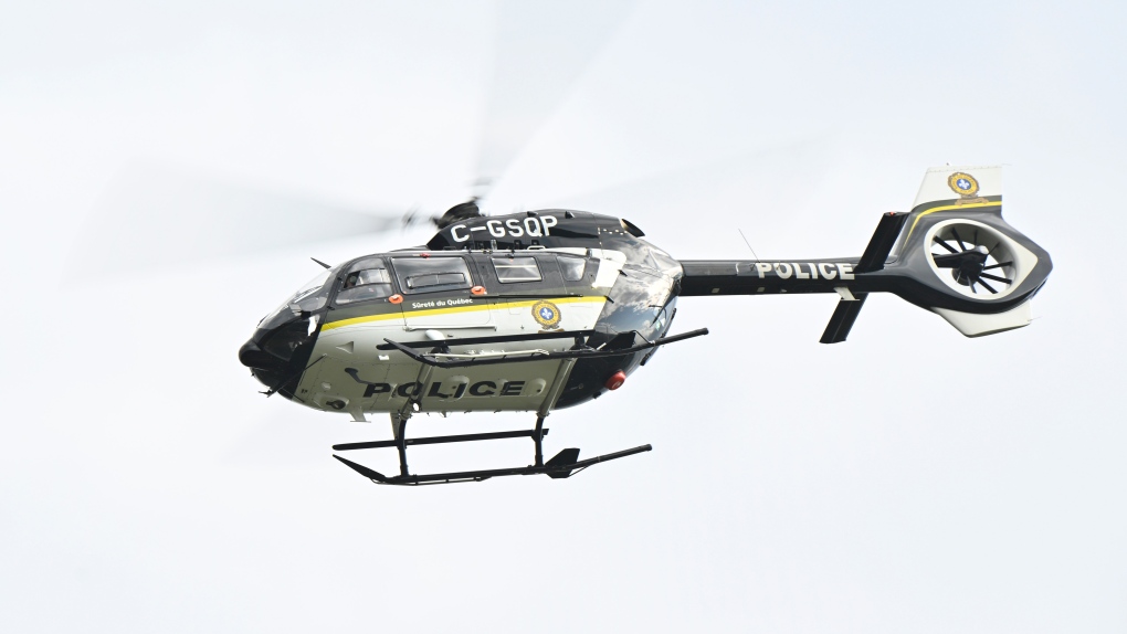 Surete du Quebec police helicopter