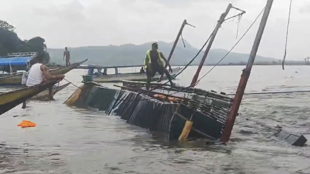 Philippine passenger boat carrying dozens overturns, kills 21 people