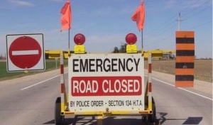 Road closed by police order sign. (File photo/CTV News)