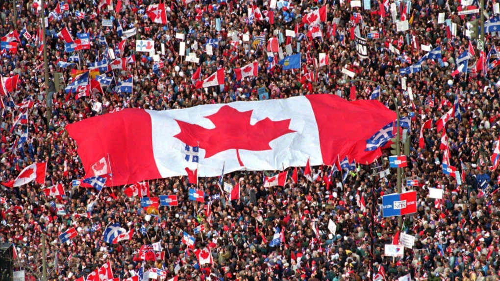Canadian flag during 1995 referendum