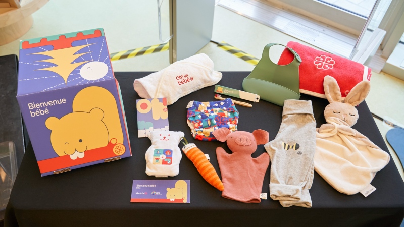 The City of Montreal will give free baby-supply kits to parents starting Jan. 1, 2024. (Valerie Plante/Twitter) 