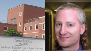 Left: The Kaufman Building at Grand River Hospital where the alleged sexual assaults happened. Right: Jeffrey Sloka in an undated photo from a 2013 Grand River Hospital report.