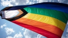 FILE: A Pride flag is seen on Saturday, June 3, 2023, in Franklin, Tenn. (AP Photo/George Walker IV)