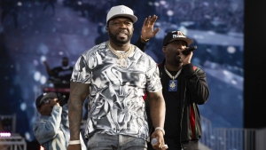 50 Cent, left, and Tony Yayo perform at the Wireless Music Festival in Finsbury Park, July 9, 2023, in London. (Scott Garfitt/Invision/AP, File)