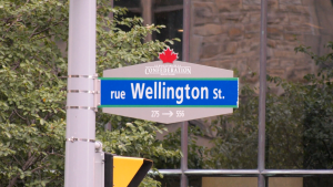 Ottawa police responded to reports of a disturbance on Wellington Street. (Jackie Perez/CTV News Ottawa) 