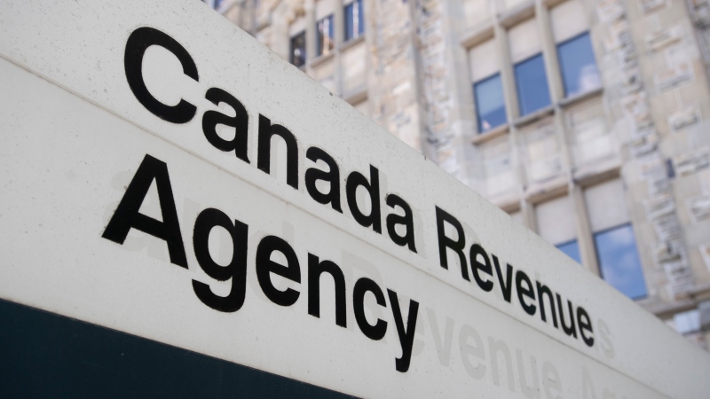 A sign outside the Canada Revenue Agency is seen Monday May 10, 2021 in Ottawa. THE CANADIAN PRESS/Adrian Wyld 