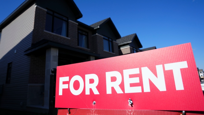 A for rent sign is displayed on a house in Ottawa on Friday, Oct. 14, 2022. THE CANADIAN PRESS/Sean Kilpatrick