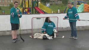 In this week's episode of Explore the North, the Pure Country crew plays ball hockey at a local playground. 
