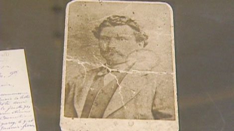A rare photo of Louis Riel from 1872 is shown while on display at the Saint Boniface museum on Monday, Feb. 15, 2010.