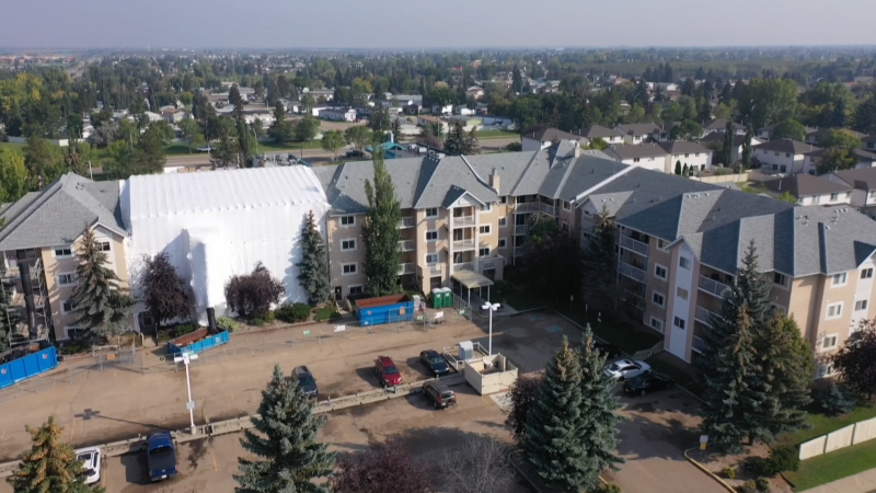The Castledowns Pointe condos, located on 126 Street and 152 Avenue in Edmonton, were evacuated in September 2023 due to structural issues. (CTV News Edmonton)