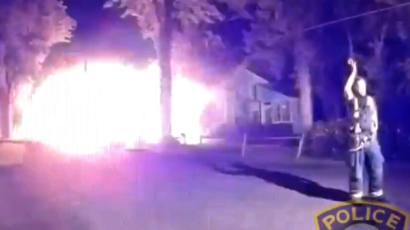 Video shows the moment that a house exploded in On
