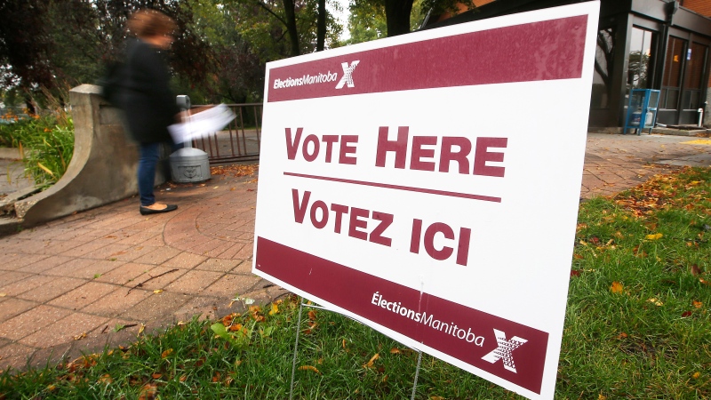 Manitobans head to the polls on election day on Tuesday, Oct. 3, 2023. THE CANADIAN PRESS/John Woods