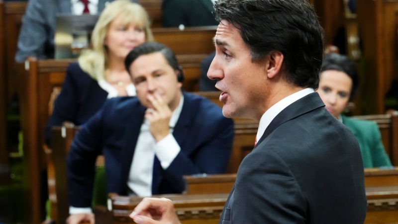 Prime Minister Justin Trudeau answers a question during question period in the House of Commons on Parliament Hill in Ottawa on Monday, Sept. 18, 2023. THE CANADIAN PRESS/Sean Kilpatrick
