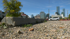 A surface parking in central Edmonton on September 19, 2023. (Evan Klippenstein/CTV News Edmonton)