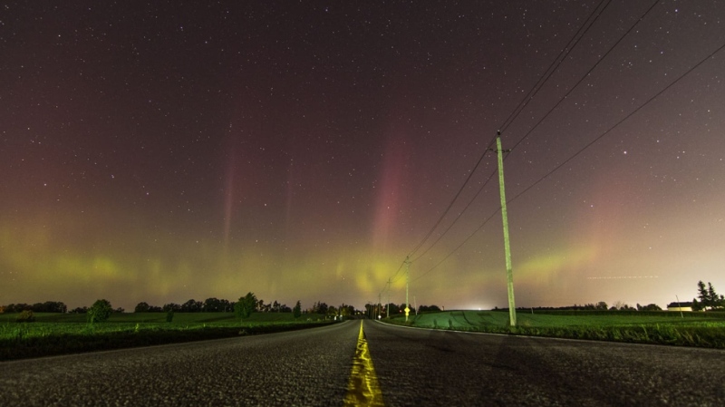 A photo of the northern lights seen on Sept. 18, 2023. (Submitted/Andrew Uramowski in Waterloo)
