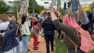 Protests and counter-protests held across Canada