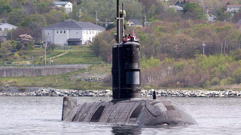 HMCS Windsor, one of Canada's four Victoria-class submarines, in Halifax Harbour. THE CANADIAN PRESS/Andrew Vaughan 