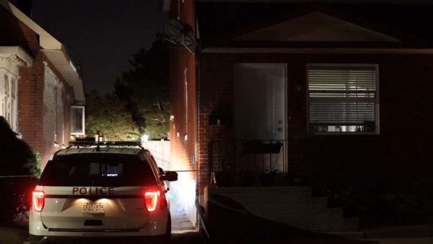 Durham police investigate a fatal shooting at a home on Albert Street in Oshawa Thursday September 21, 2023. 