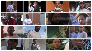 Calgary police released photos of these men, believed to be persons of interest in a violent clash between two rival groups of the city's Eritrean community. (Supplied)