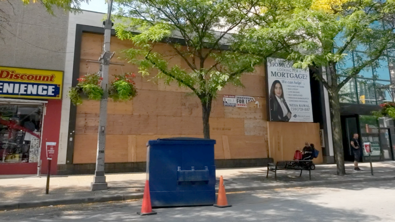 A vacant storefront seen on Sept. 21, 2023. (Bob Bellacicco/CTV News Windsor)  