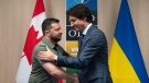 Prime Minister Justin Trudeau meets with Ukrainian President Volodymyr Zelenskyy at the NATO Summit, Wednesday, July 12, 2023 in Vilnius, Lithuania. THE CANADIAN PRESS/Adrian Wyld