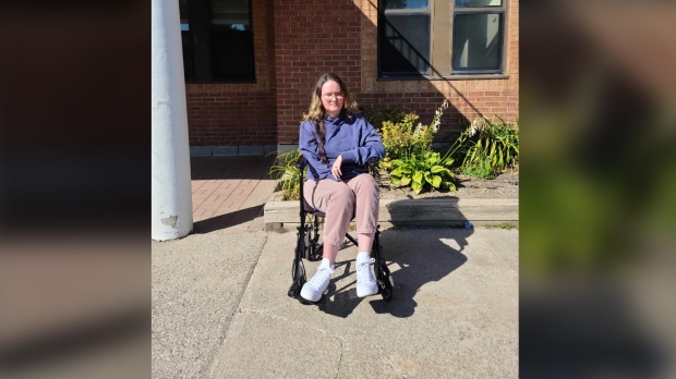Whitby resident Brittany Heath, who has ALS, is seeking accommodation so that her two young daughters can ride the bus to school. The family lives 400 metres too close to the kids' school to qualify for the service. 