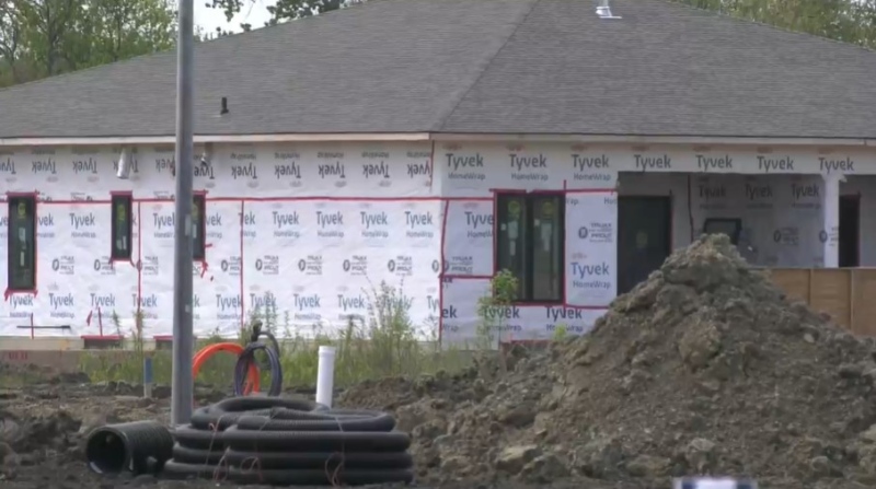 A house under construction is seen in Windsor, Ont. in this undated image. (CTV News Windsor)