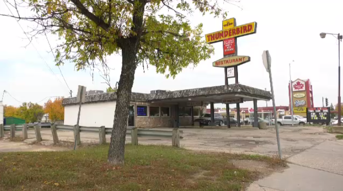 Peter Ginakes' parents founded the Thunderbird in 1961. He says the city shouldn't have approved the Starbucks development in the first place because his family had an easement agreement with the neighbouring property owners. (Source: Scott Andersson, CTV News)