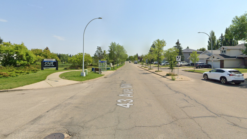 Police are asking for dashcam or surveillance footage after a young girl was reportedly assaulted near 43 Avenue and 32 Street on Sept. 19. (Source: Google Maps Street View)