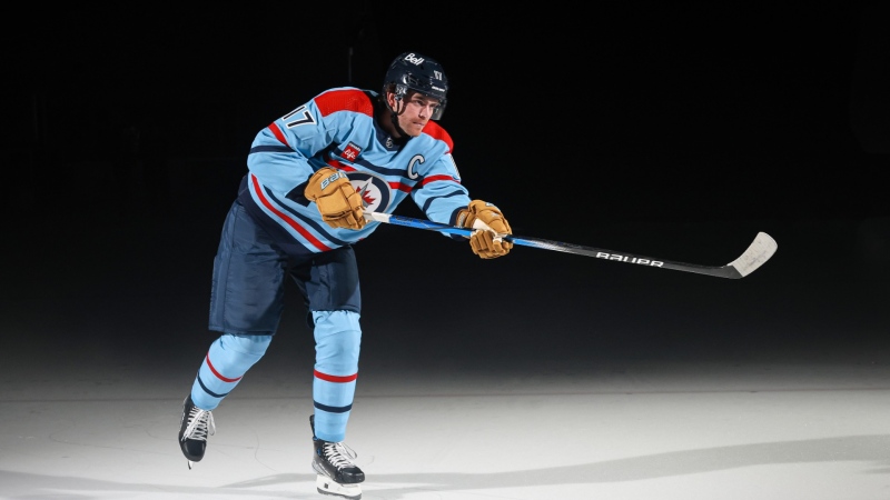 Nicknamed “the Forty-Eight”, the jersey is a collaboration between the Winnipeg Jets, Adidas, the RCAF and the NHL. The retro design pays homage to the jerseys worn by the gold-medal winning RCAF Flyers in 1948. (Source: Winnipeg Jets)