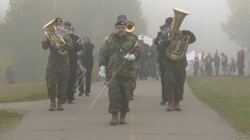 Calgary veterans, both active and retired, walked alongside family members and friends on Saturday at South Glenmore Park.