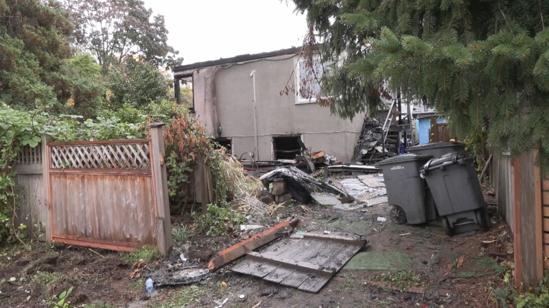 Police and firefighters converged on a home in East Vancouver early Saturday morning after a driver who had earlier evaded police on the North Shore crashed and caused a gas leak. (CTV)