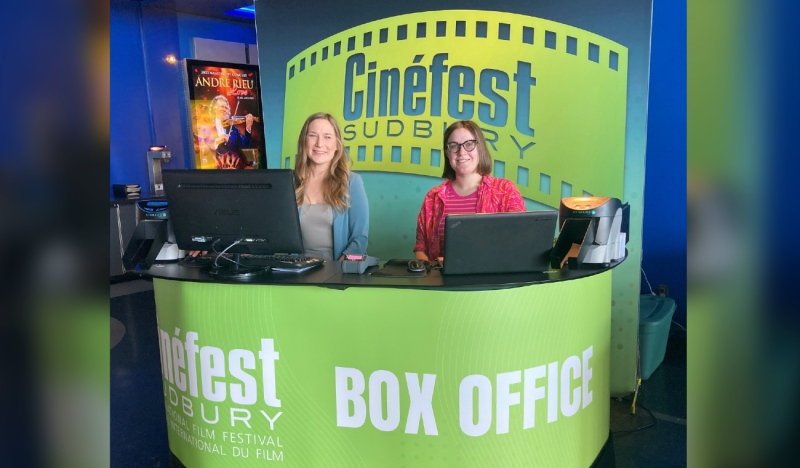 The Cinéfest box office at Cineplex's SilveryCity Sudbury Cinemas for the 2023 edition of the international film festival. (Alana Everson/CTV News Northern Ontario)
