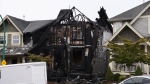Four families are out of their homes after a fire broke out in Surrey's Clayton Heights neighbourhood Saturday. (CTV)