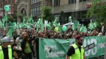Thousands of Quebec public sector workers hit the 