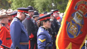Three Alberta law enforcement officers were among the 11 names added to the national list of fallen officers on Sunday for National Police Officers' Memorial Day. (Miriam Valdes-Carletti/CTV News Edmonton)