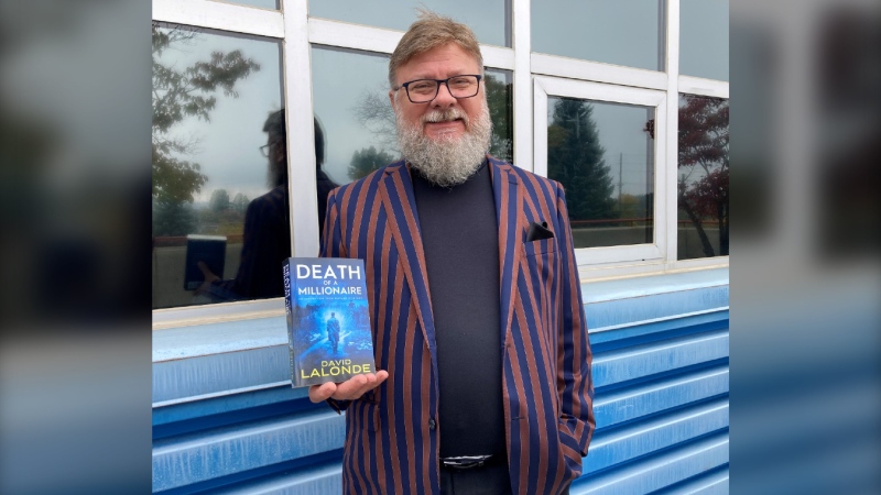 David Lalonde, a retired Ontario Provincial Police detective previously stationed in northern Ont., recently released his first book. (Alana Everson/CTV News Northern Ontario)Everson/CTV News Northern Ontario)