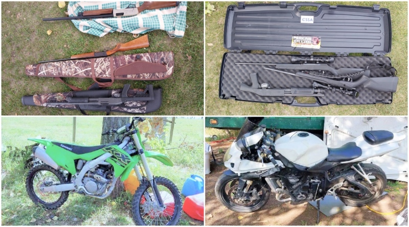 Calgary police seized twelve firearms and a significant amount of stolen property following an investigation into a series of break-and-enters in Calgary. (Calgary Police Service) 