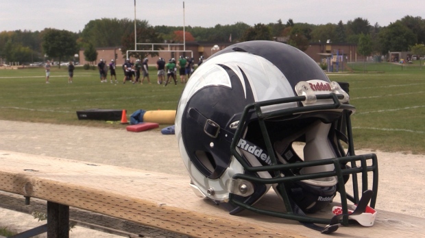 The Sir Wilfrid Laurier Rams senior football team in London, Ont. is under investigation by the school and Thames Valley District School Board for a "hazing incident" which took place on Sept. 21, 2023, prior to their season opener. (Brent Lale/CTV News London)