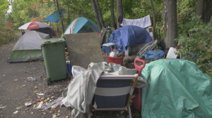 The Soper Park encampment in Cambridge on Sept. 25, 2023. (CTV News/Colton Wiens)