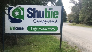 The Shubie Campground sign is pictured on Spet. 25 2023. (CTV Atlantic/Jonathan MacInnis)
