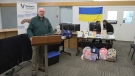Humanitarian Bob Beckett at a media event held at Colwood City Hall. (CTV News)