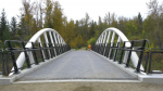 The Smith Crossing pedestrian bridge in Edmonton on Sept. 26, 2023. (Darcy Seaton/CTV News Edmonton)